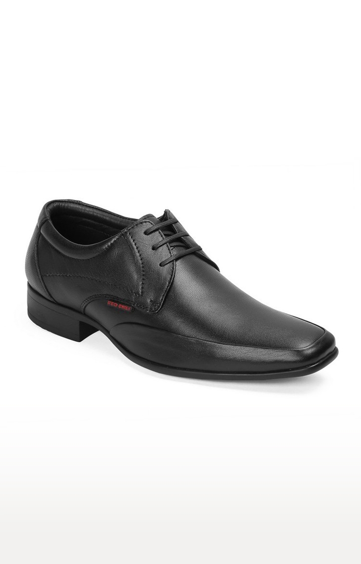 Men's Black Leather Derby Shoes