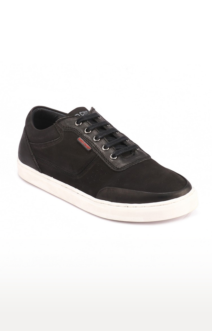 RED CHIEF | Men's Black Leather Sneakers