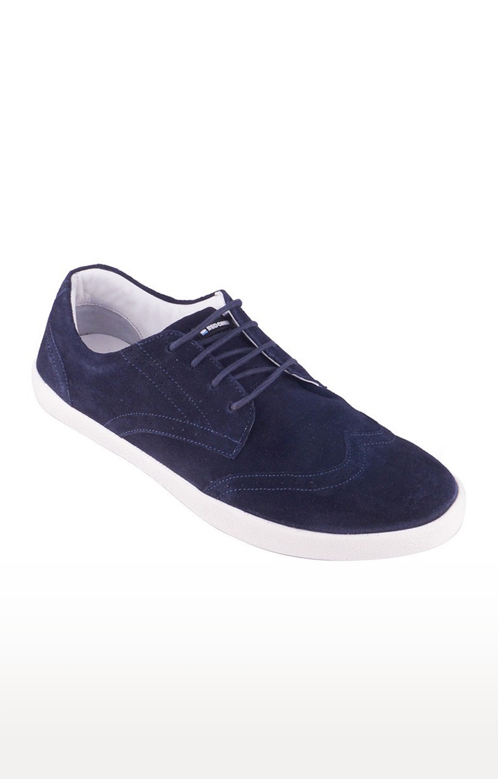 Men's Blue Leather Sneakers