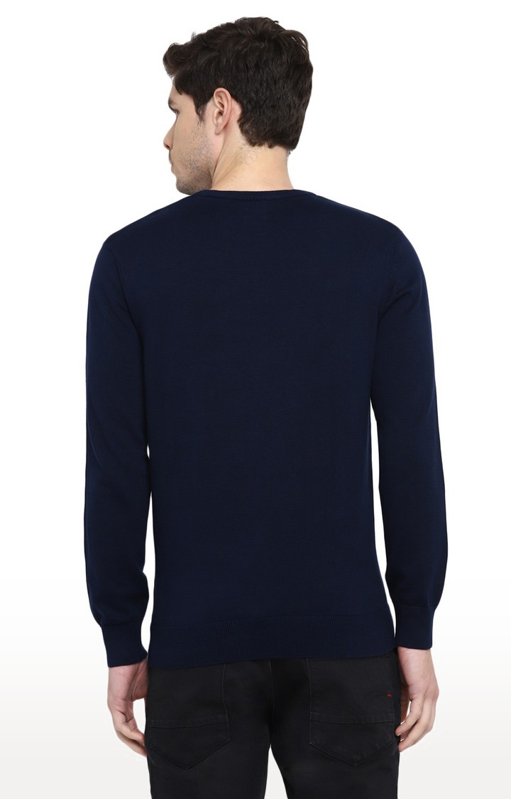 Men's Blue Cotton Sweaters