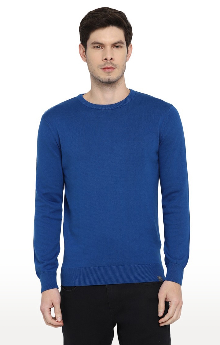 RED CHIEF | Men's Blue Cotton Sweaters