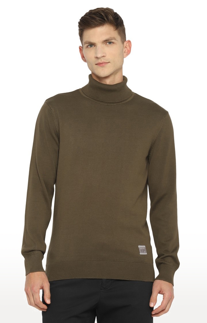 RED CHIEF | Men's Green Cotton Sweaters