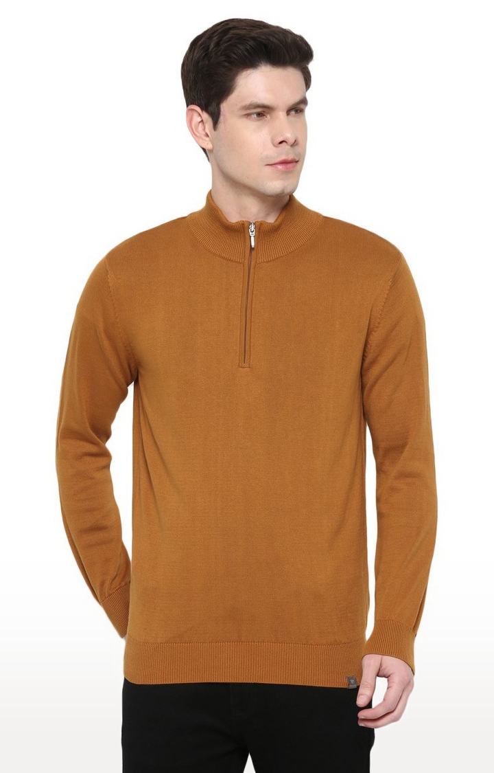 RED CHIEF | Men's Brown Cotton Blend Sweaters