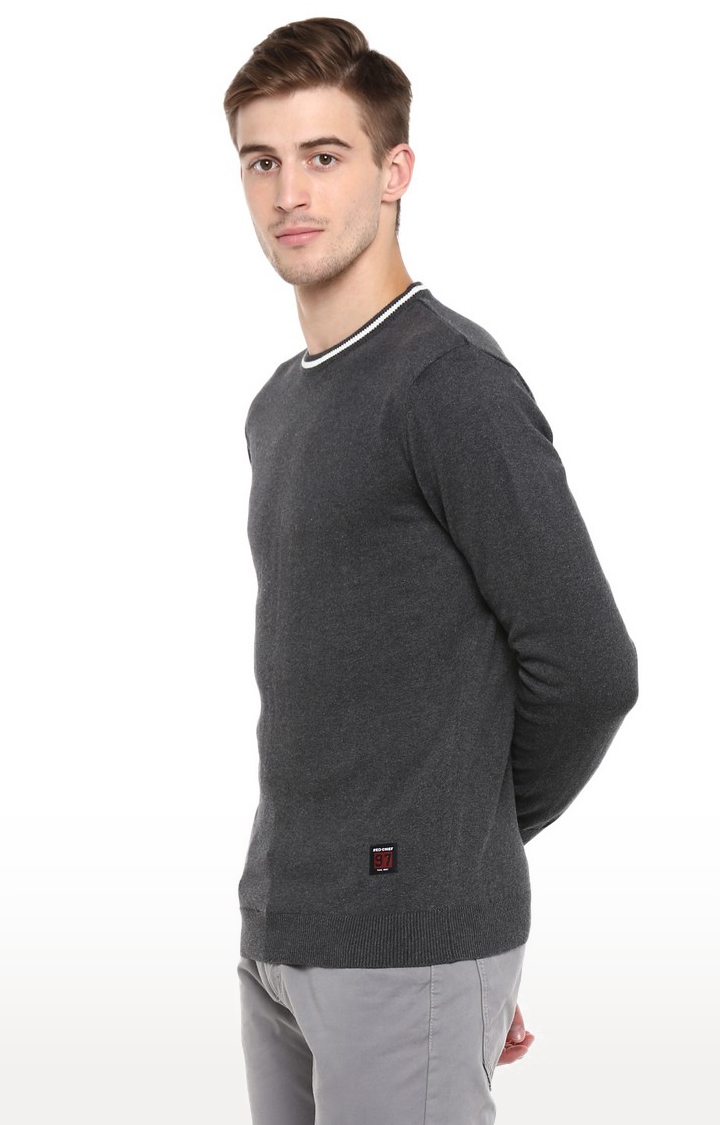 RED CHIEF | Men's Grey Cotton Blend Sweaters 2