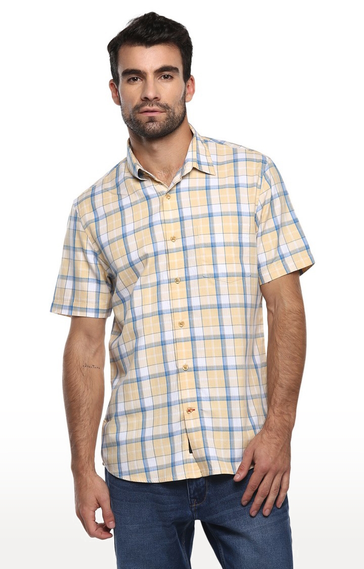 Men's Multicolour Checked Cotton Casual Shirts