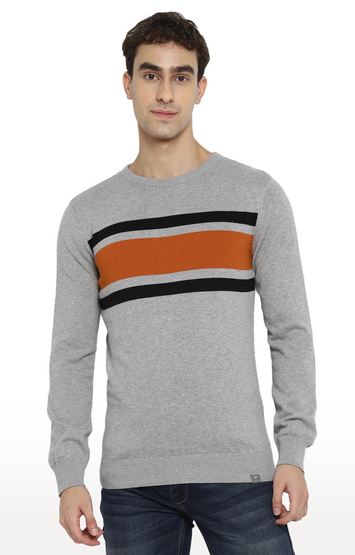 RED CHIEF | Men's Grey Cotton Sweaters