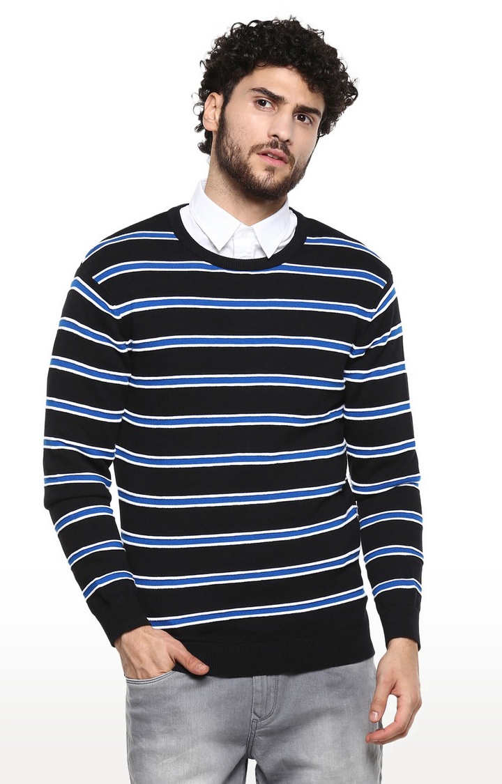 RED CHIEF | Men's Blue Cotton Blend Sweaters