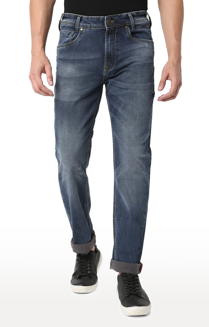 MUFTI | Men's Blue Straight Jeans