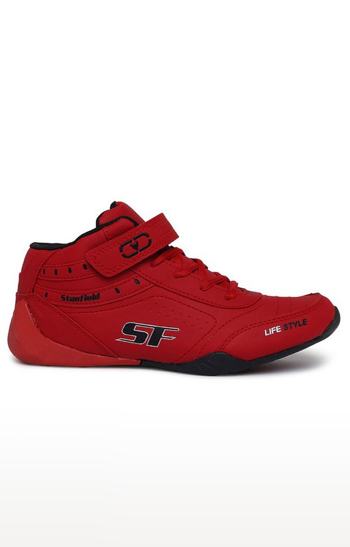 Stanfield Sf Fusion Men's Ankle Lace-Up Shoe Red & Black