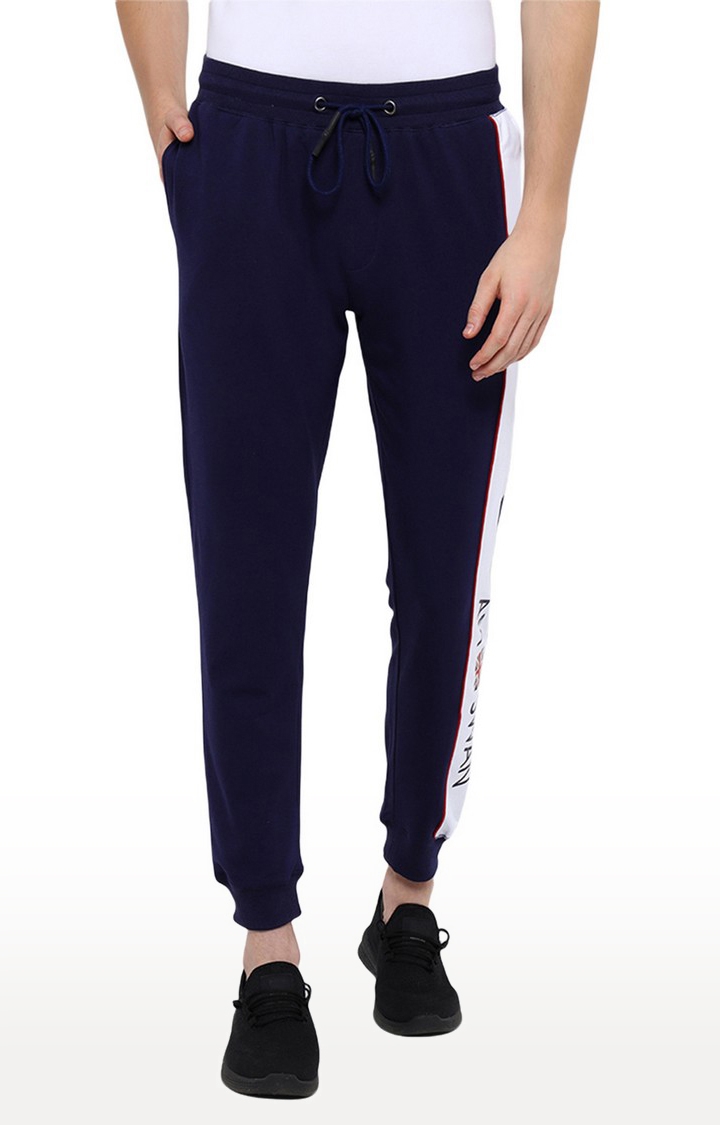 Cotton Rich Lycra Colourblocked Printed Track Pant