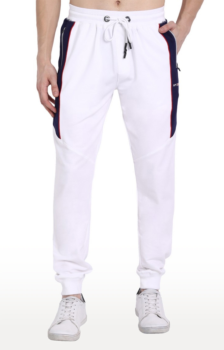 Cotton Rich Lycra with Contrast Pannel Printed Track Pants