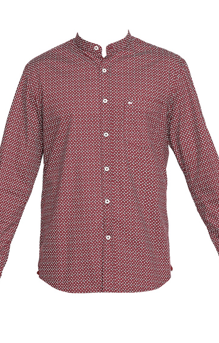 Red Printed Casual Shirts