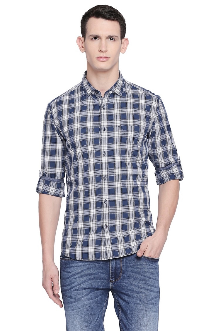 White Checked Casual Shirts