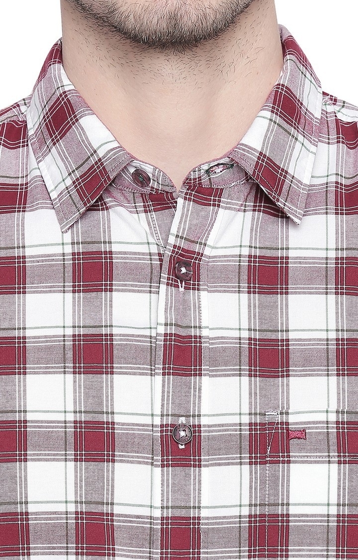 Red Checked Casual Shirts