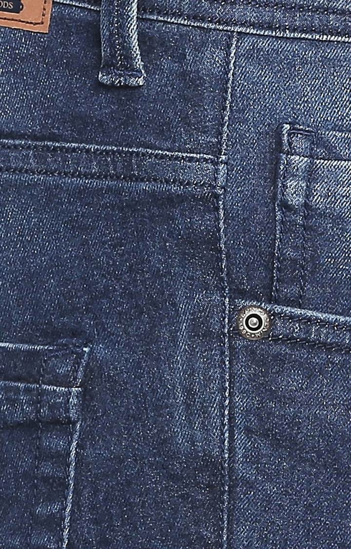 Basics | Blue Solid Jeans 4