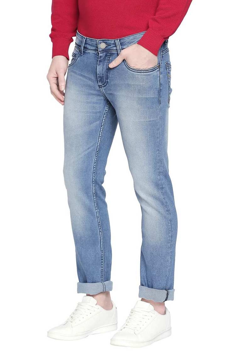 Basics | Blue Solid Jeans 2