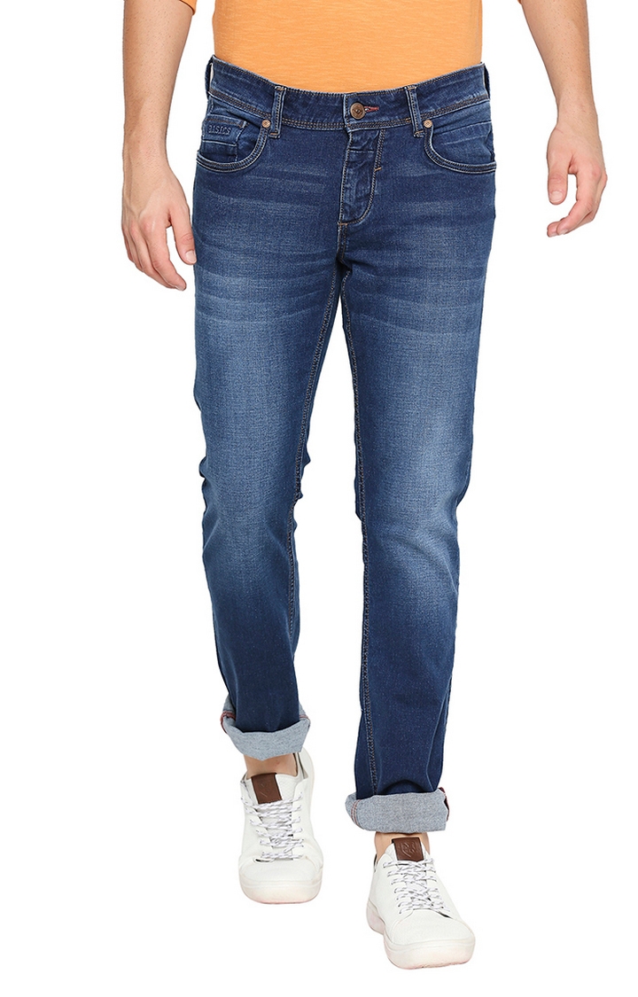 Basics | Blue Solid Jeans 0