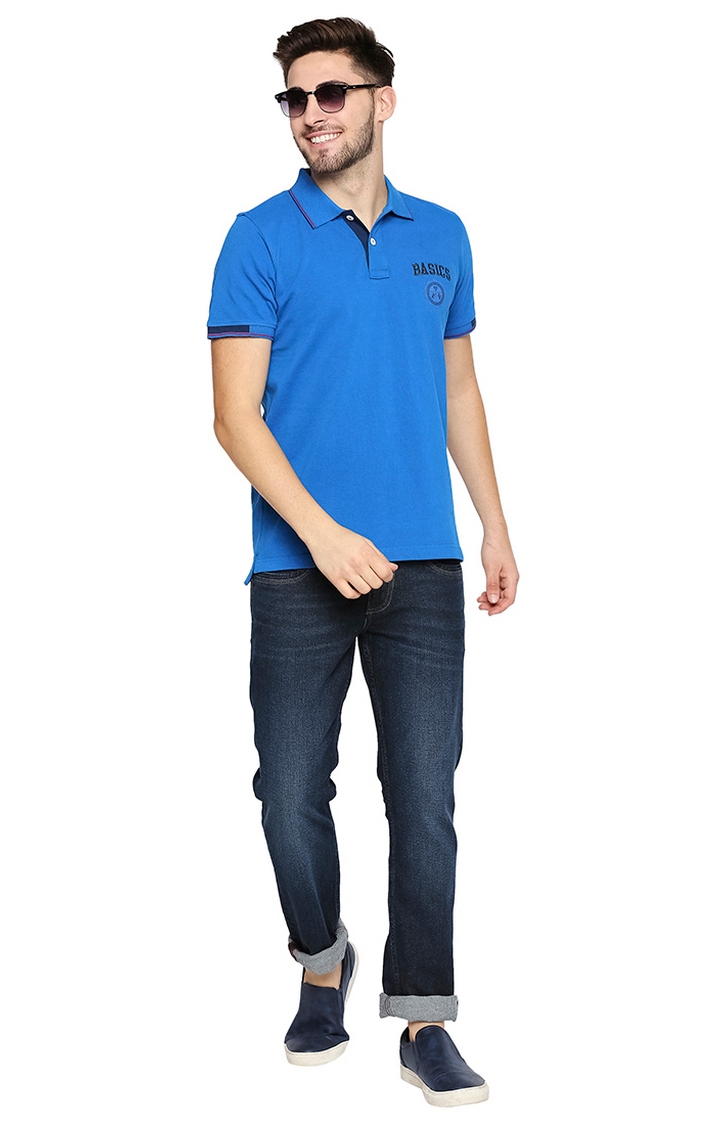 Basics | Blue Solid Jeans 1