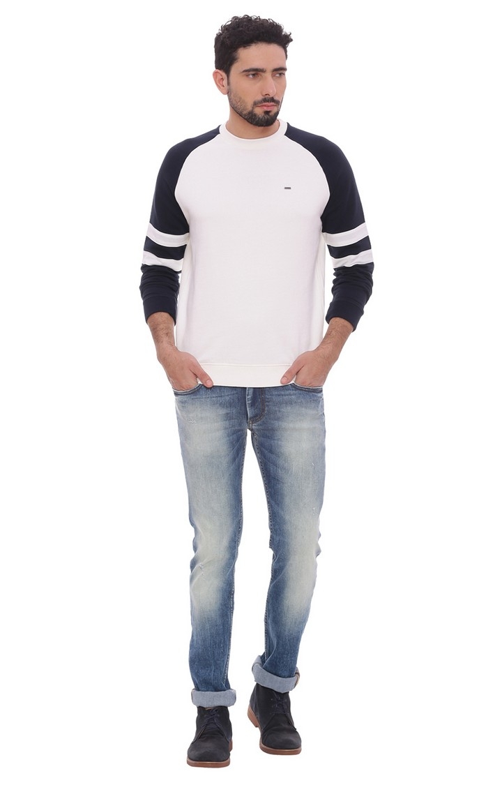 Basics | Beige Colourblock Sweaters 1