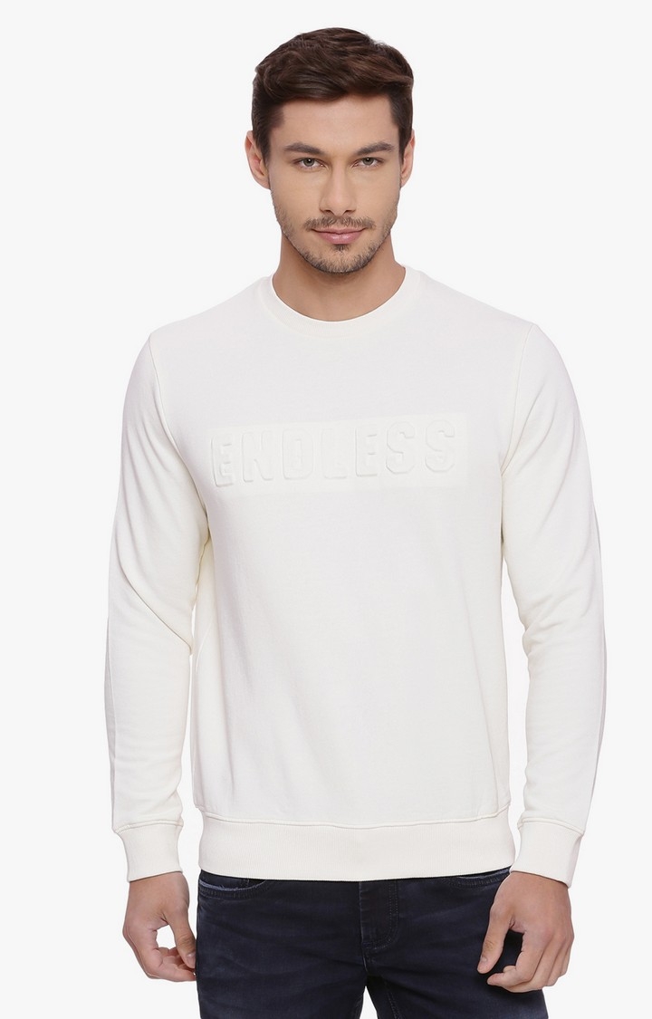 Basics | White Solid Sweaters