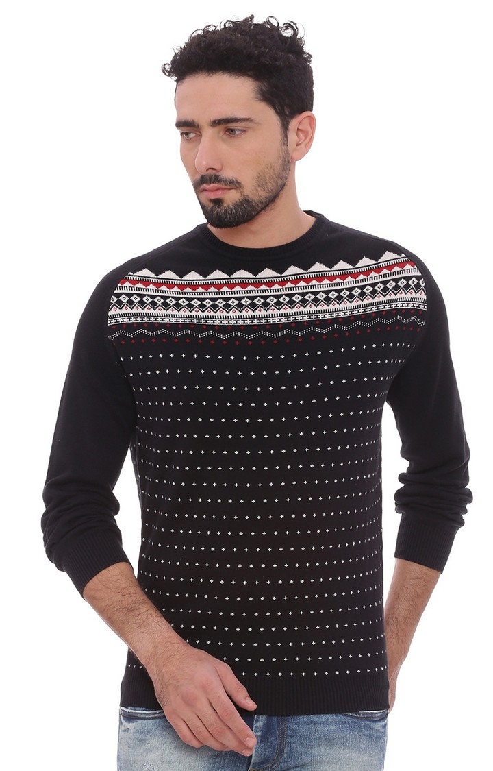 Basics | Black Printed Sweaters