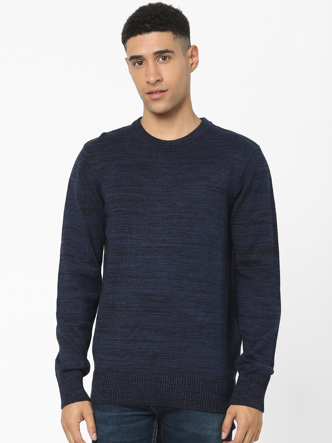 celio |  Navy Abstract Regular Fit Sweater