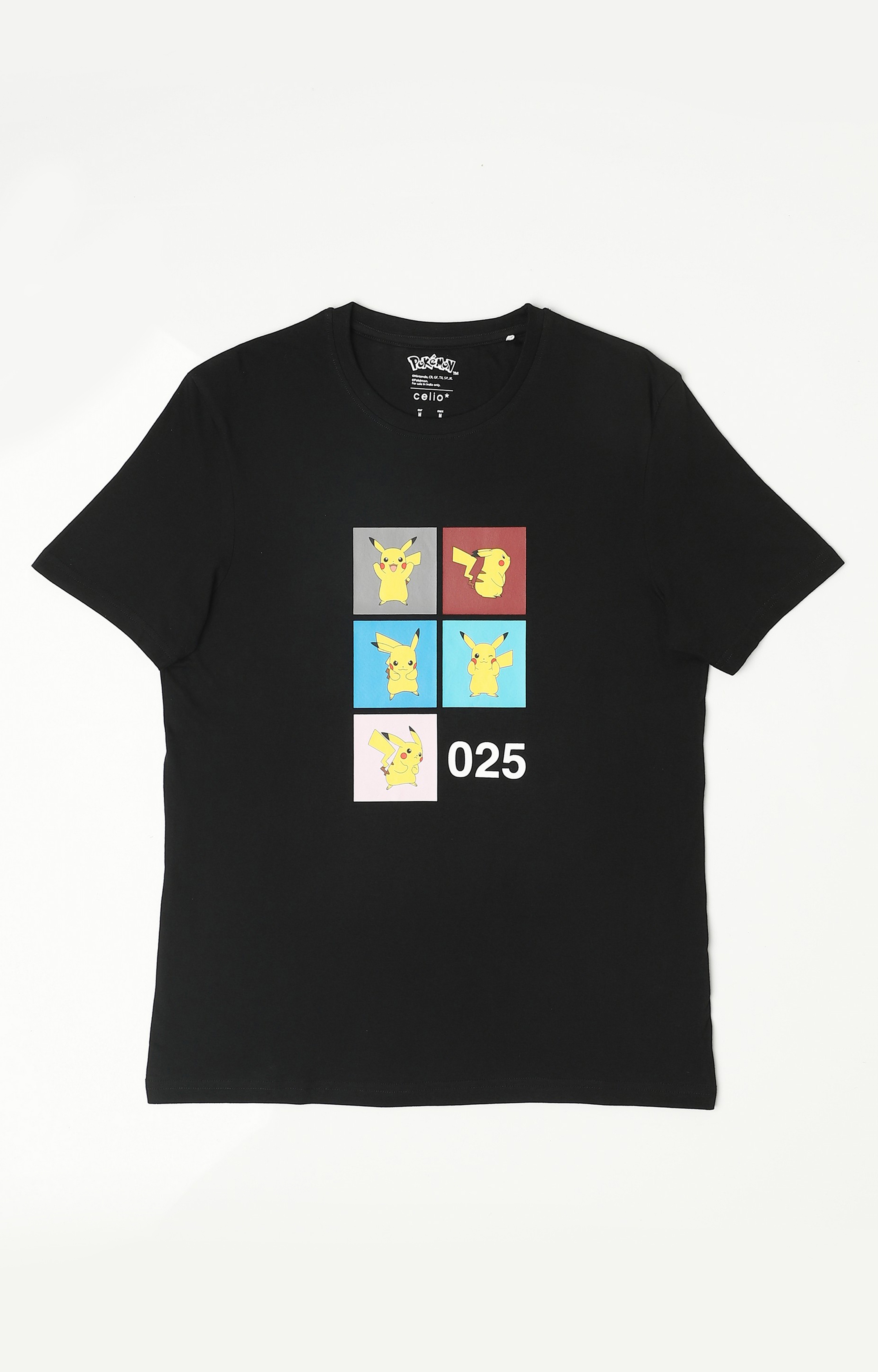 celio | Celio Mens Round Neck Pokemon Print T-Shirt