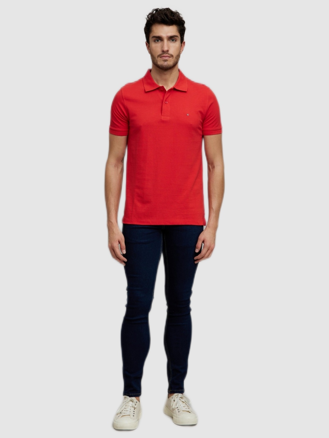 celio | Celio Men's Red Solid Polo T-Shirts