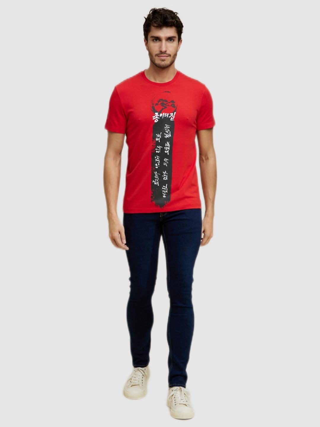 celio | Celio Men's Money Heist Red Graphic T-Shirts