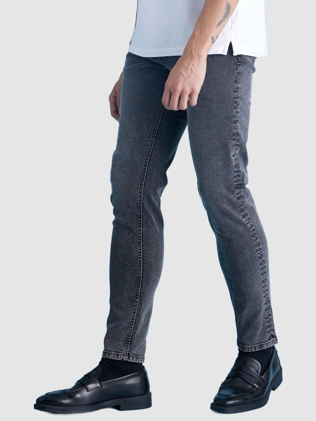 Celio Men Mid-rise Grey Jeans