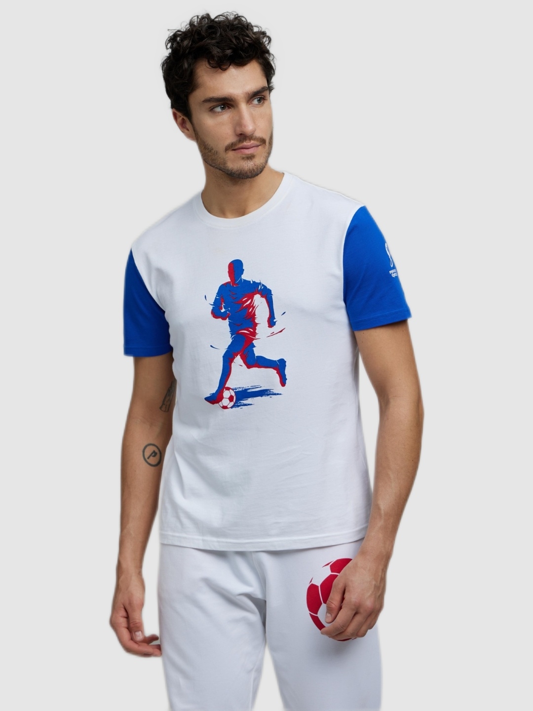celio | Celio Men's FIFA White Graphic T-shirt