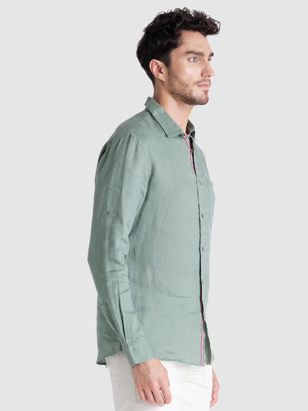 Celio Men Solid Green Long Sleeve shirt