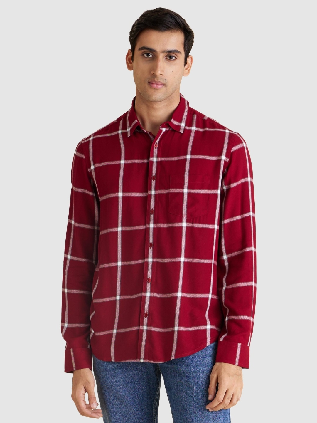Celio Men All Over Print Red Long Sleeve shirt