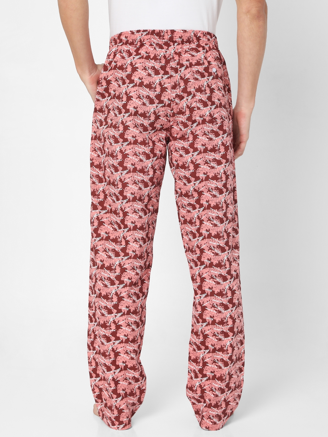 spykar | Underjeans by Spykar Red Cotton Blend Regular Fit Pyjama 3