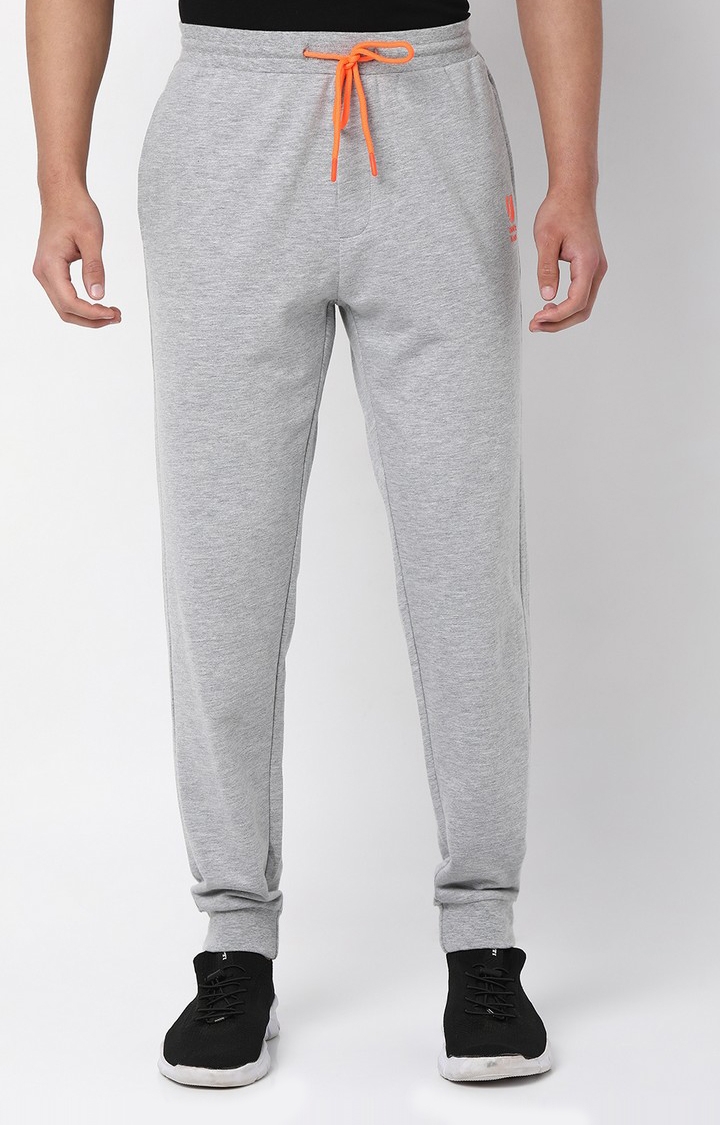Men's Grey Cotton  Trackpants