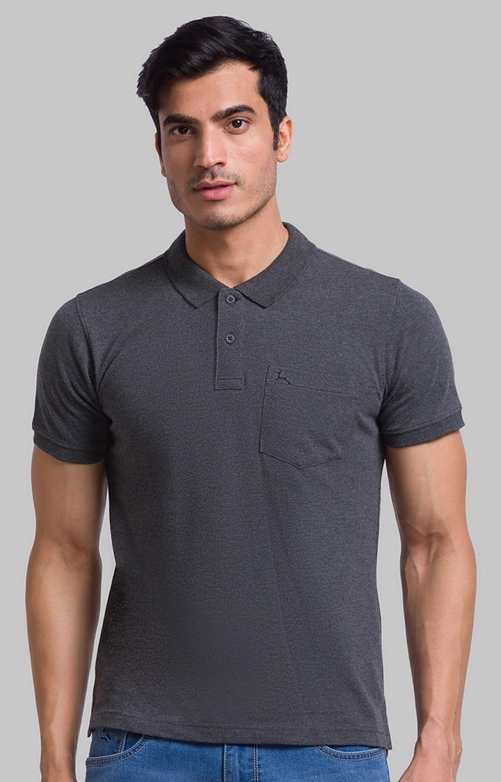 PARX | PARX Regular Fit Grey T-Shirt For Men