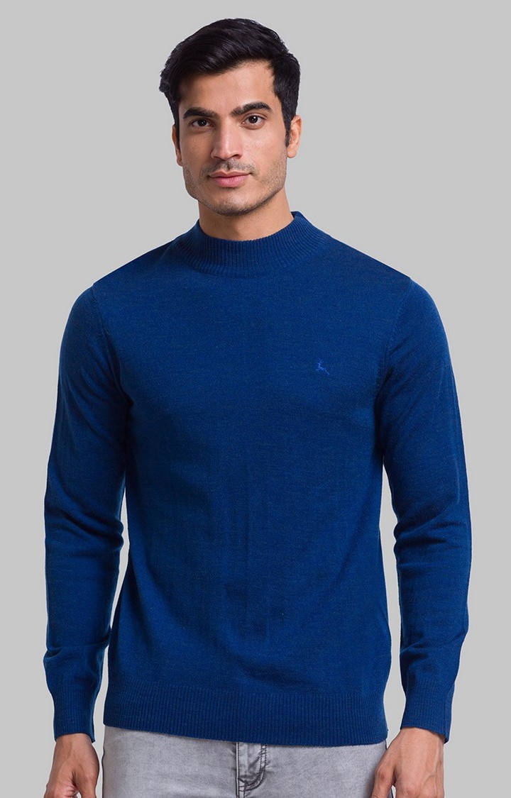 PARX | PARX Regular Fit Blue Sweater For Men