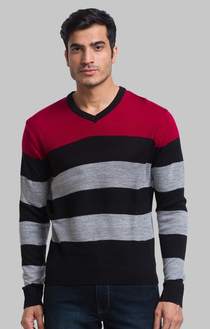 PARX | PARX Regular Fit Red Sweater For Men
