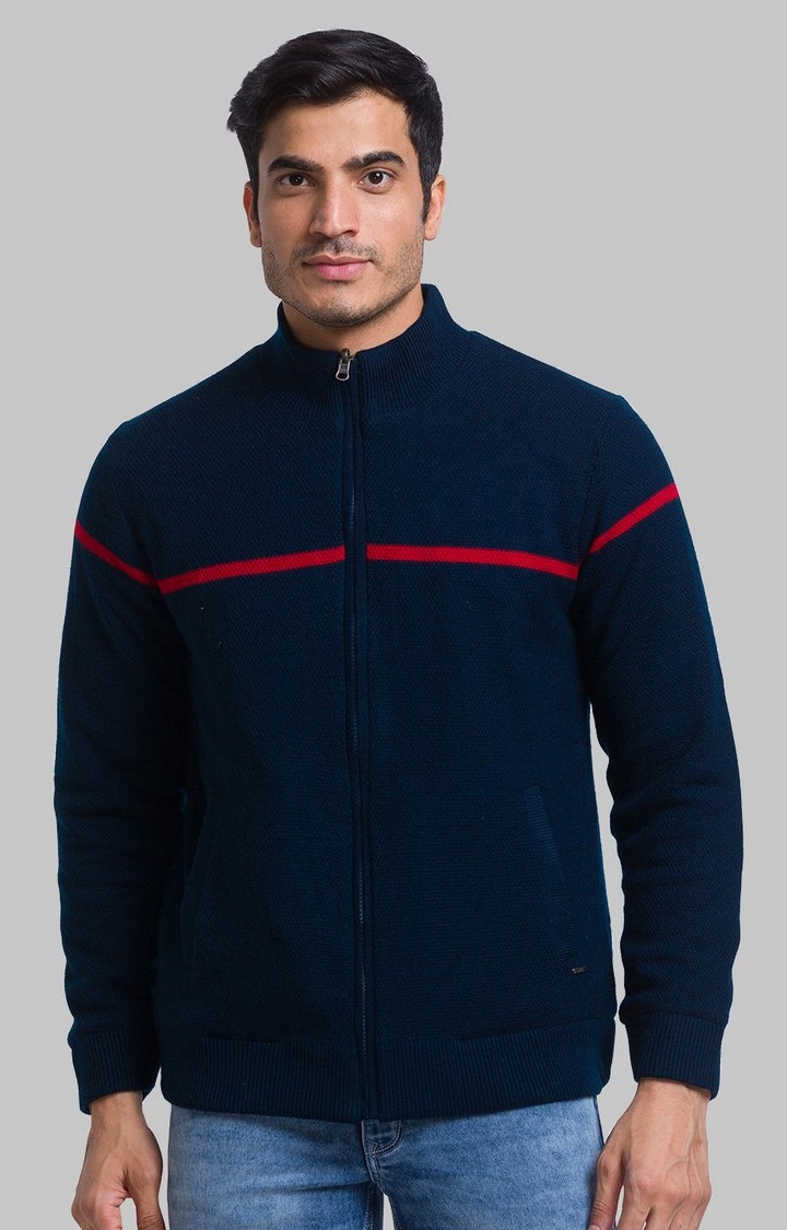 PARX | PARX Regular Fit Blue Sweater For Men