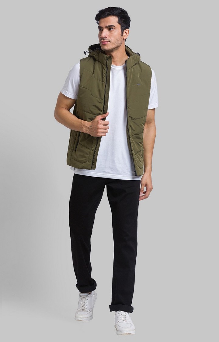 PARX Regular Fit Green Activewear Jackets For Men