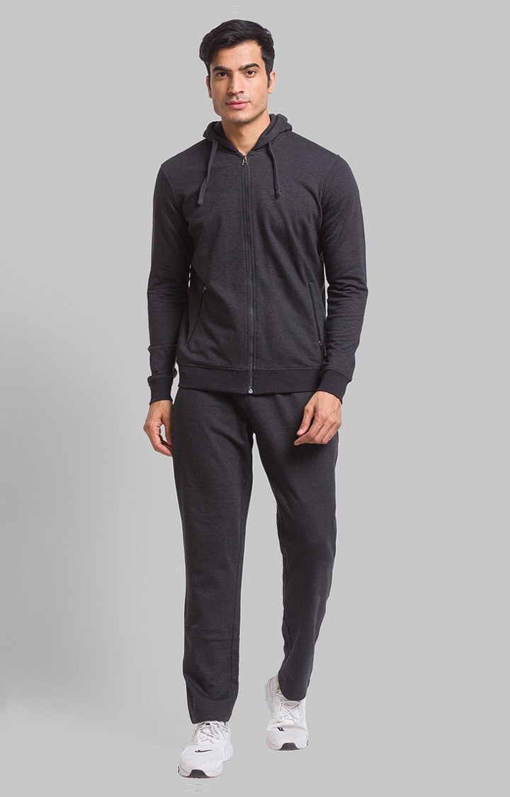 PARX | PARX Regular Fit Grey Tracksuits For Men