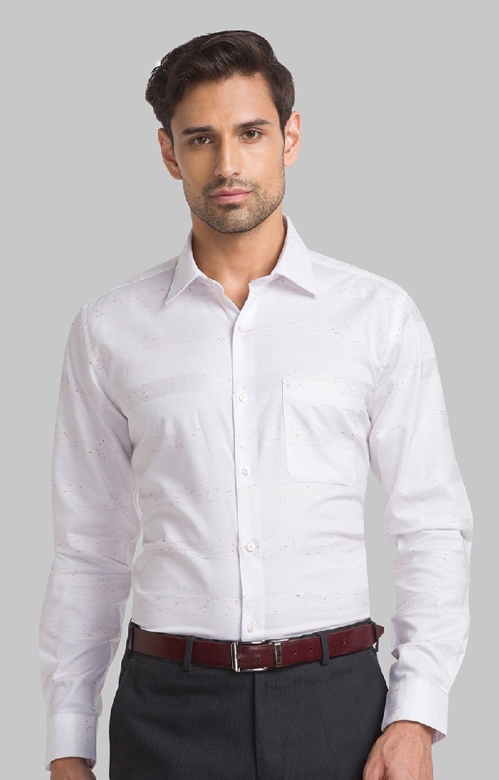 Raymond | Raymond White Barre Contemporary Fit Casual Shirts For Men