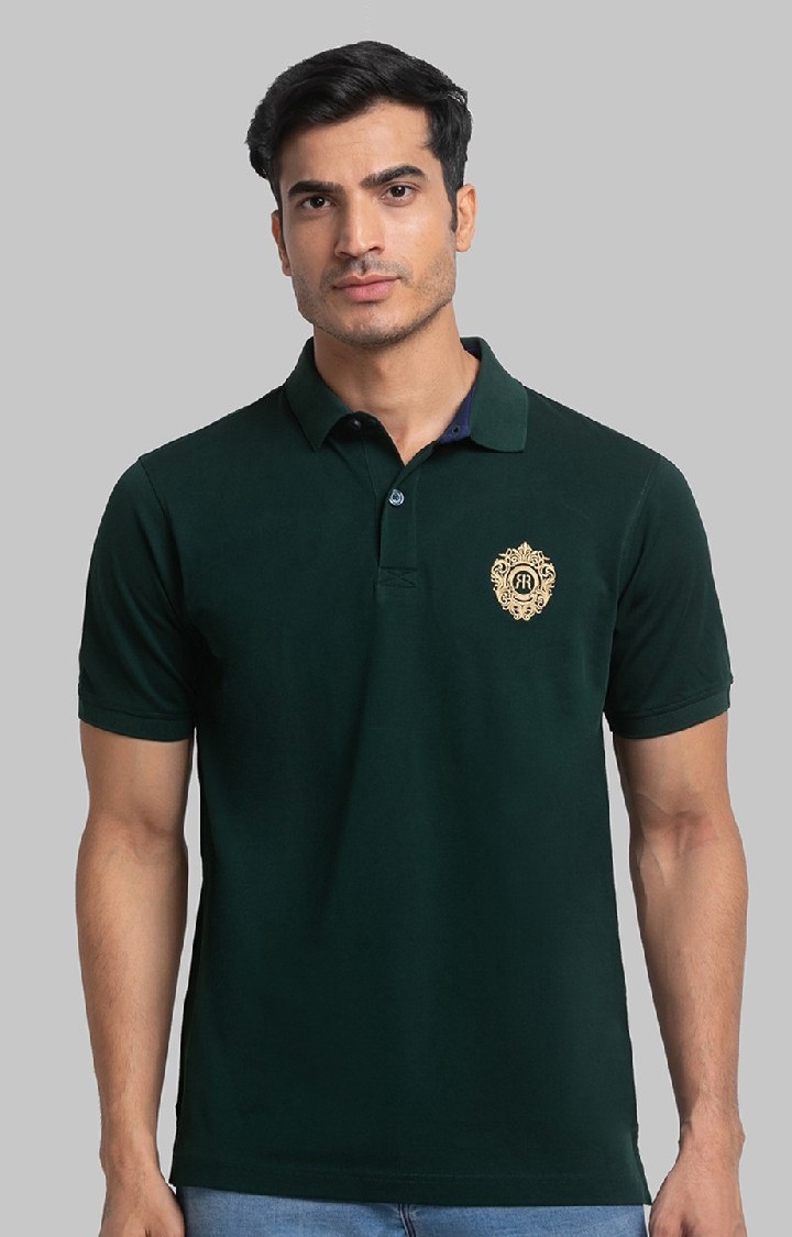 Raymond | Raymond Contemporary Fit Green T-Shirt For Men