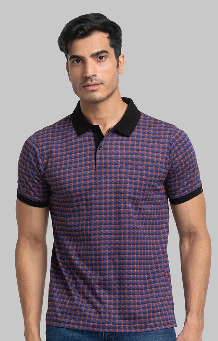Raymond Contemporary Fit Blue T-Shirt For Men