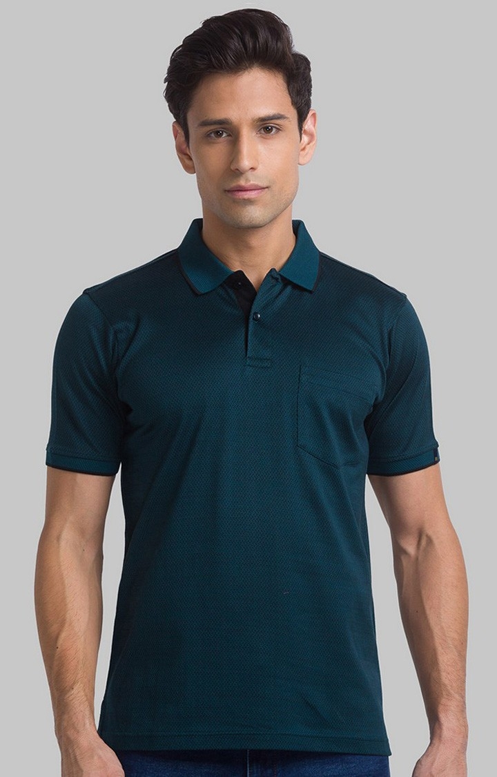 Raymond | Raymond Contemporary Fit Green T-Shirt For Men