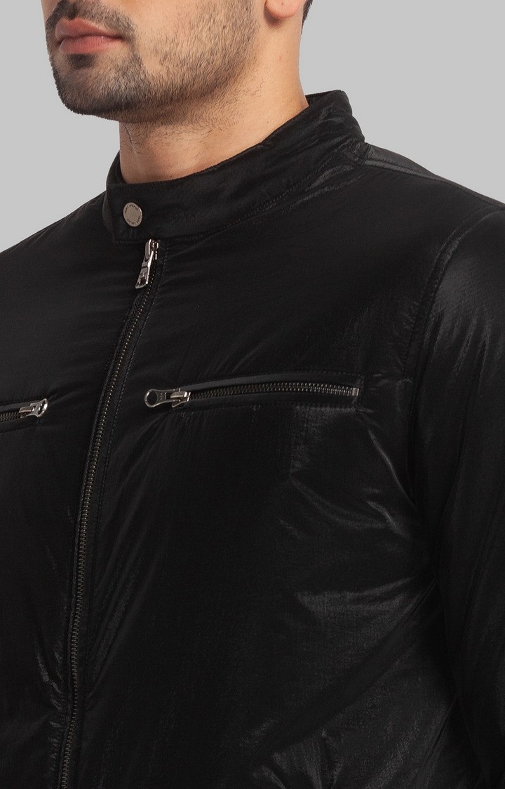 Park Avenue Regular Fit Black Activewear Jackets For Men