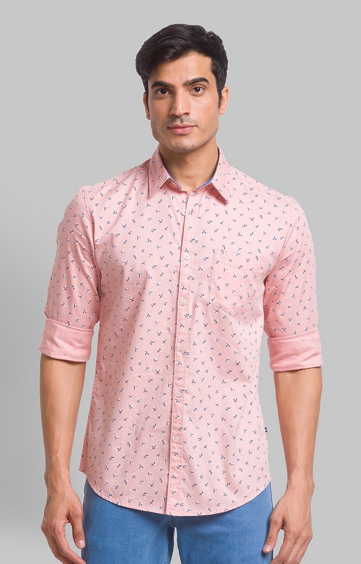 PARX | PARX Red Print Slim Fit Casual Shirts For Men