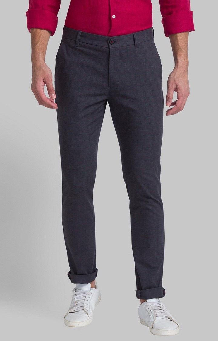 Raymond Slim Fit Grey Casual Pant For Men