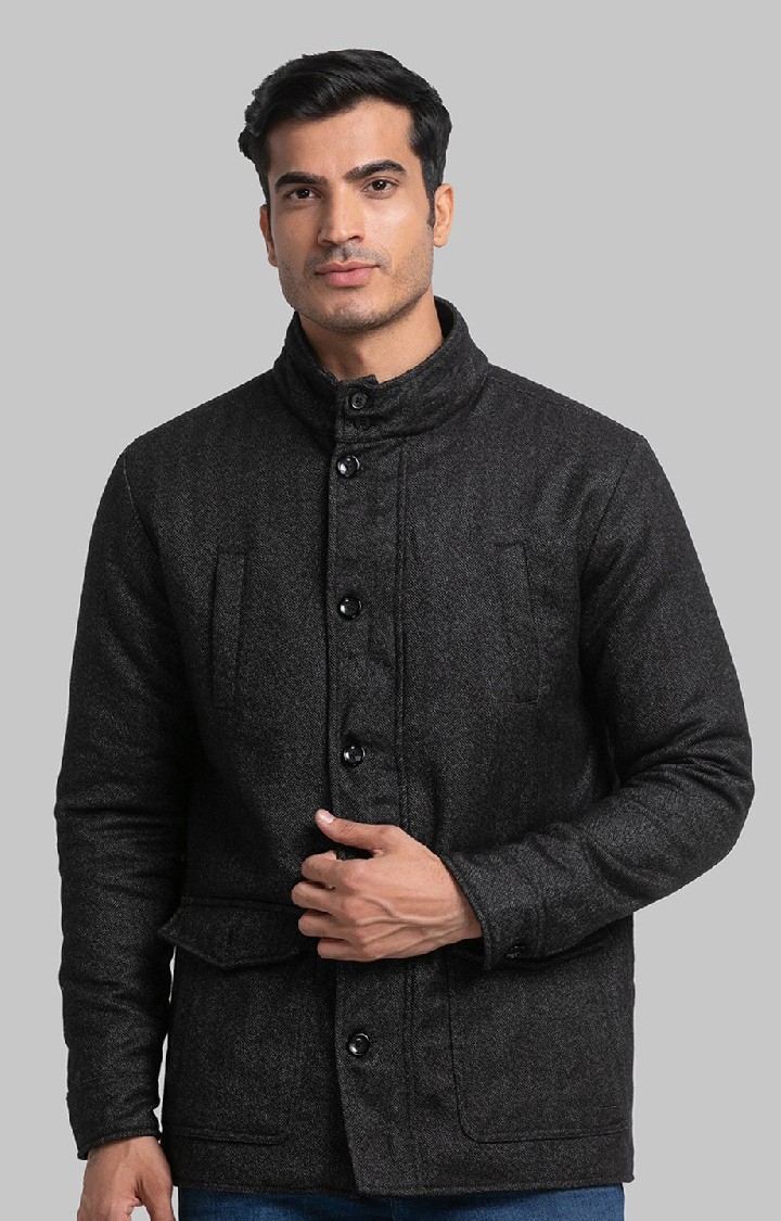 Raymond Contemporary Fit Black Activewear Jackets For Men