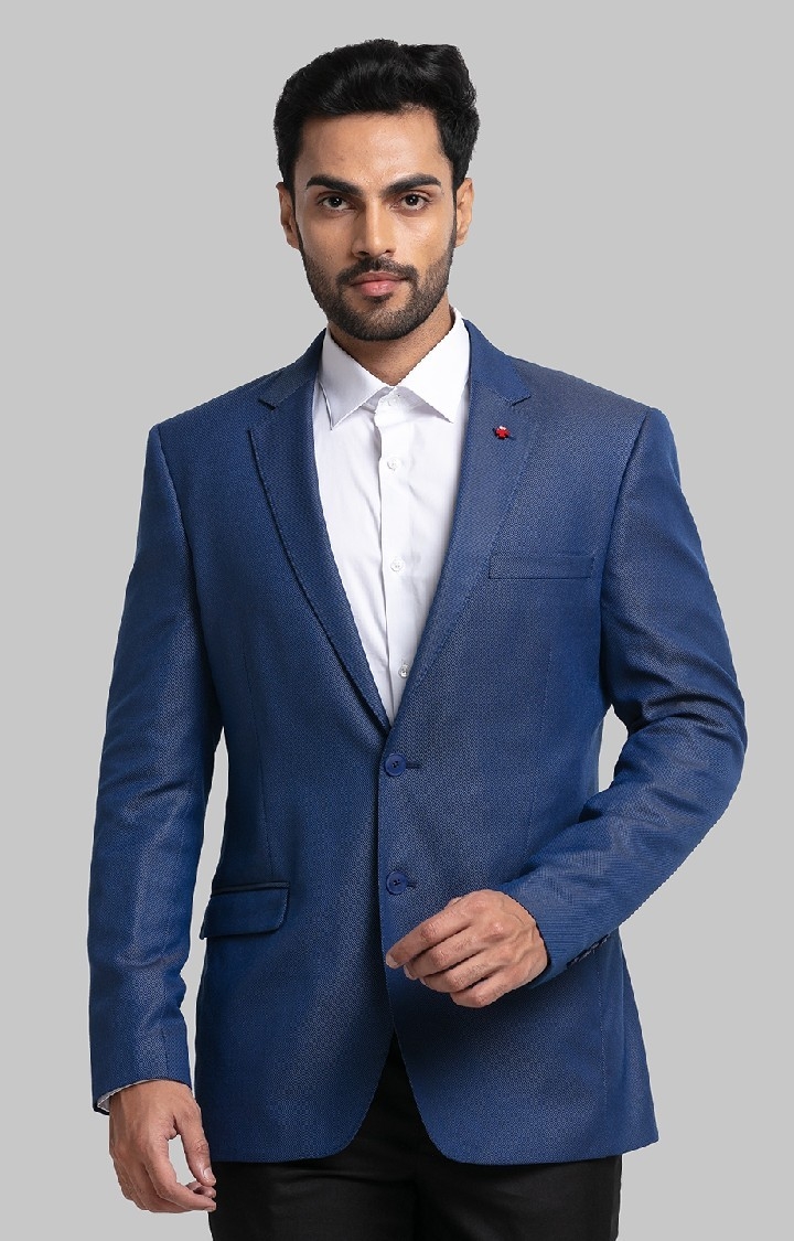 Raymond | Raymond Contemporary Fit Blue Blazer For Men